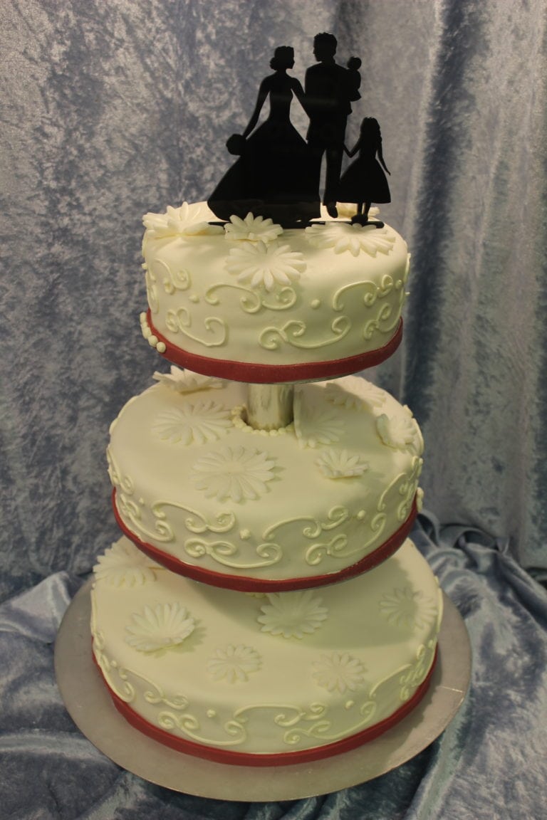 Hochzeitstorte, dreistöckig